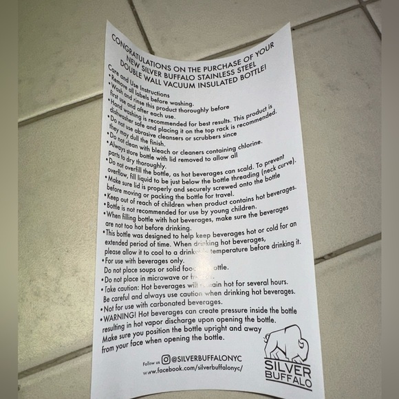 Silver Buffalo Stainless Steel Double Wall Vacuum Insulated Tumbler RED - Picture 8 of 9